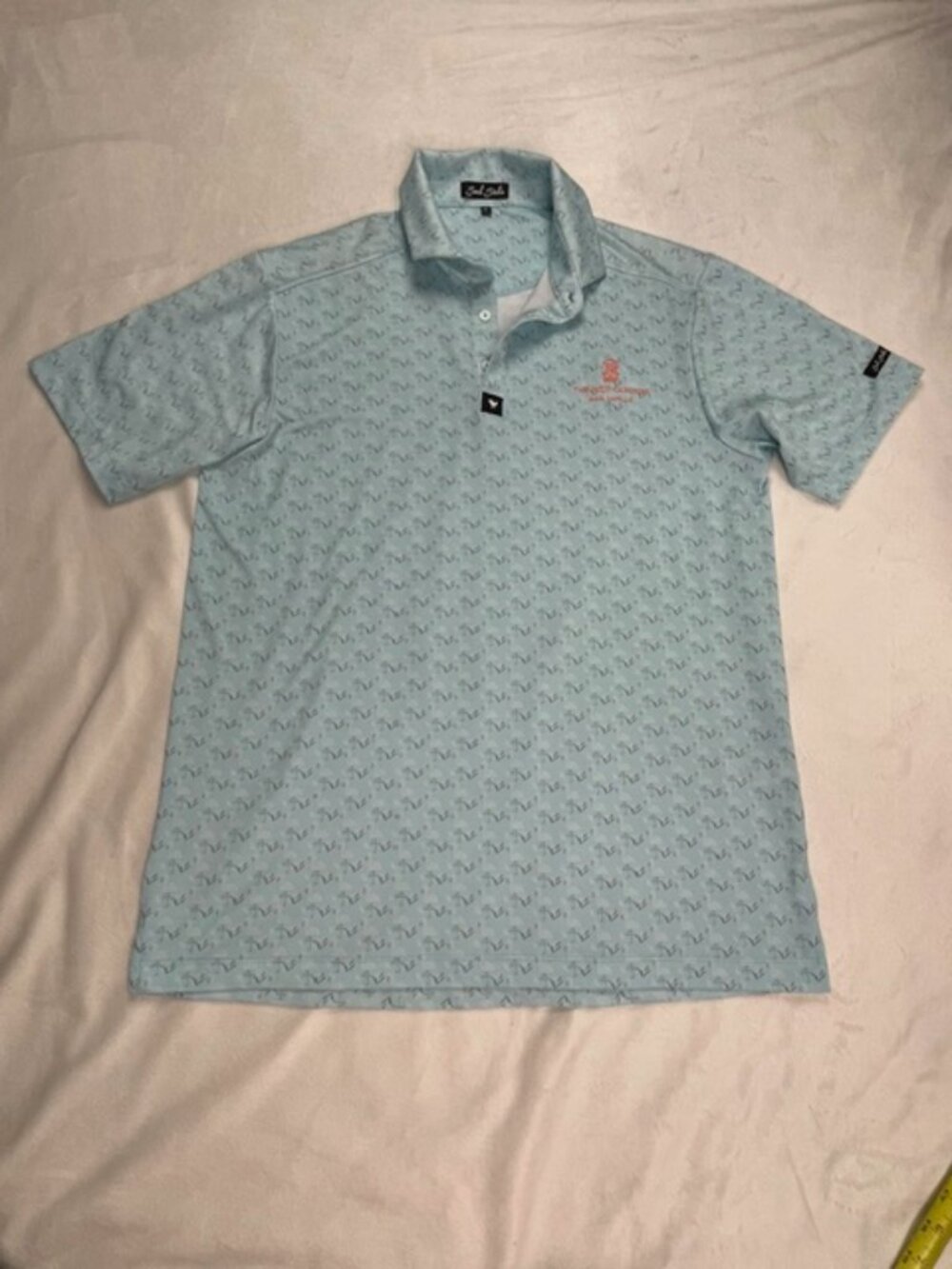 Bad Birdie Men’sThe Ritz-Carlton Maui Kapalua Golf Polo, Light Blue, Size M